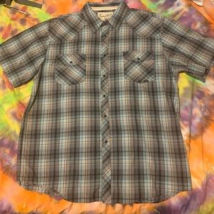 New Mens Snap Down Shortsleeve Shirt XXL New without tags